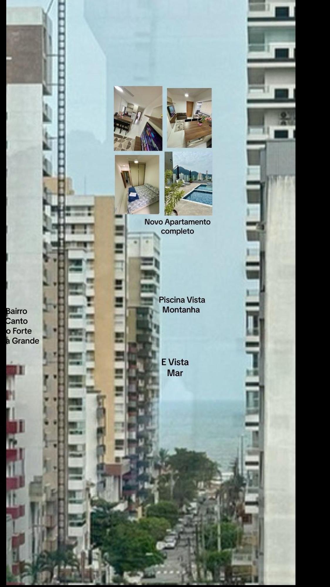 Novo Apto Canto Do Forte, Rua Praia Vista Montanha, Com Wi Fi, Homebeach10, 01 Vaga De Garagem, Melhores Restaurantes Ao Lado ปรายากรันเด ภายนอก รูปภาพ
